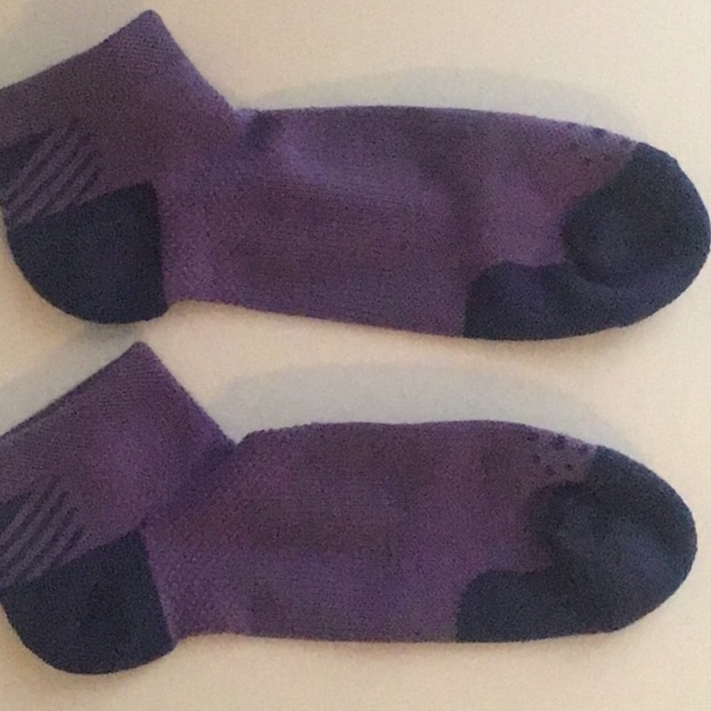 Well loved purple socks